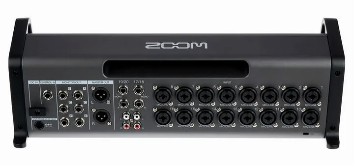 Zoom LiveTrak L-20R, etupaneeli säätimineen, kuva 4