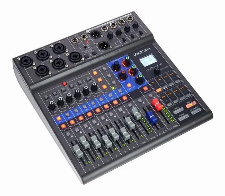 Zoom LiveTrak L-8 Bag Bundle, liitännät takana, kuva 3