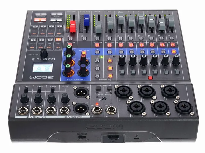 Zoom LiveTrak L-8 Case Bundle, tulot etupuolella, kuva 4