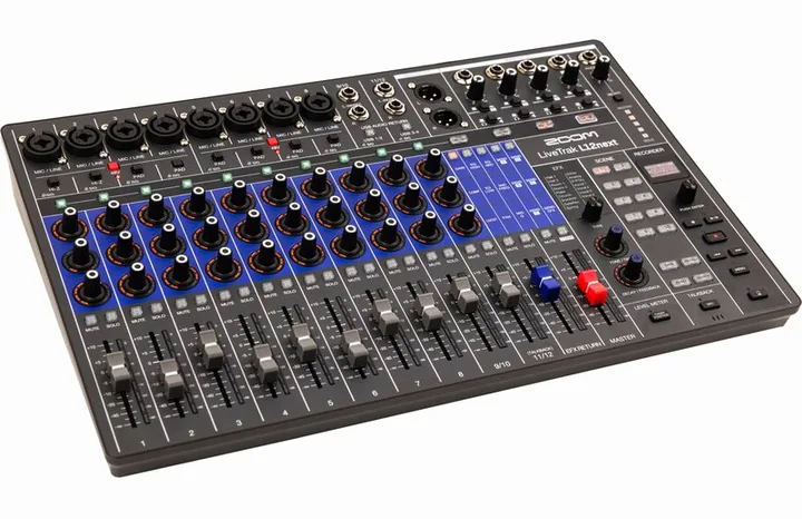Zoom LiveTrak L12next, laitteen yläpinta, kuva 3