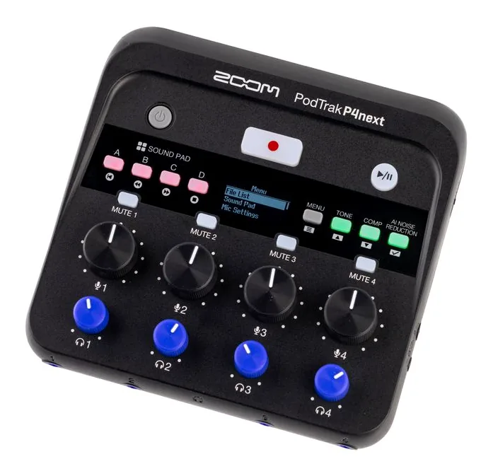 Zoom PodTrak P4next, tulot etupuolella, kuva 2