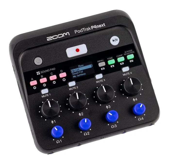 Zoom PodTrak P4next, liitännät takana, kuva 4